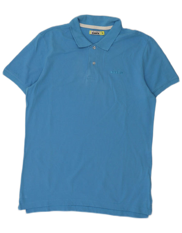 Diadora Herren Poloshirt XL Blau Baumwolle