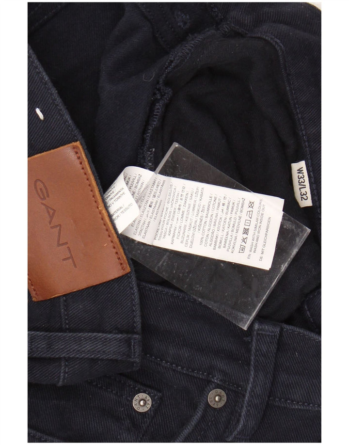 GANT Herren Slim Jeans W33 L32 Marineblaue Baumwolle