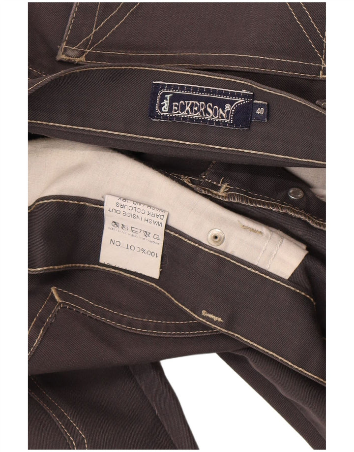 Jeckerson Herren Straight Jeans W40 L30 Graue Baumwolle