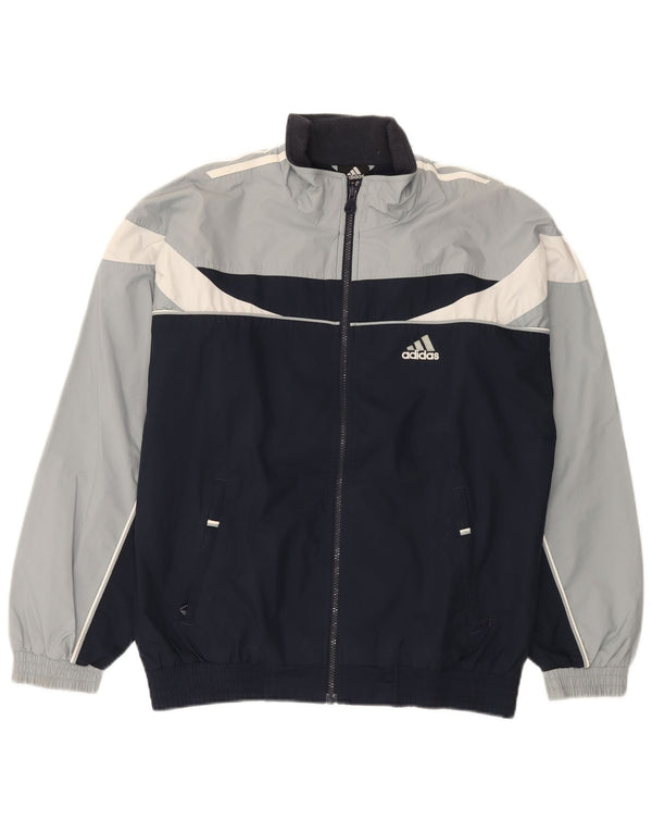 Adidas Herren-Trainingsanzugoberteil, UK-Größe 36/38, Größe S, Schwarz, Colourblock-Polyester
