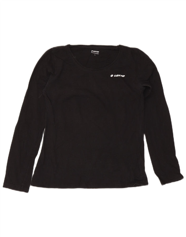 Lotto Damen Top Langarm US 4 Small Schwarz Baumwolle