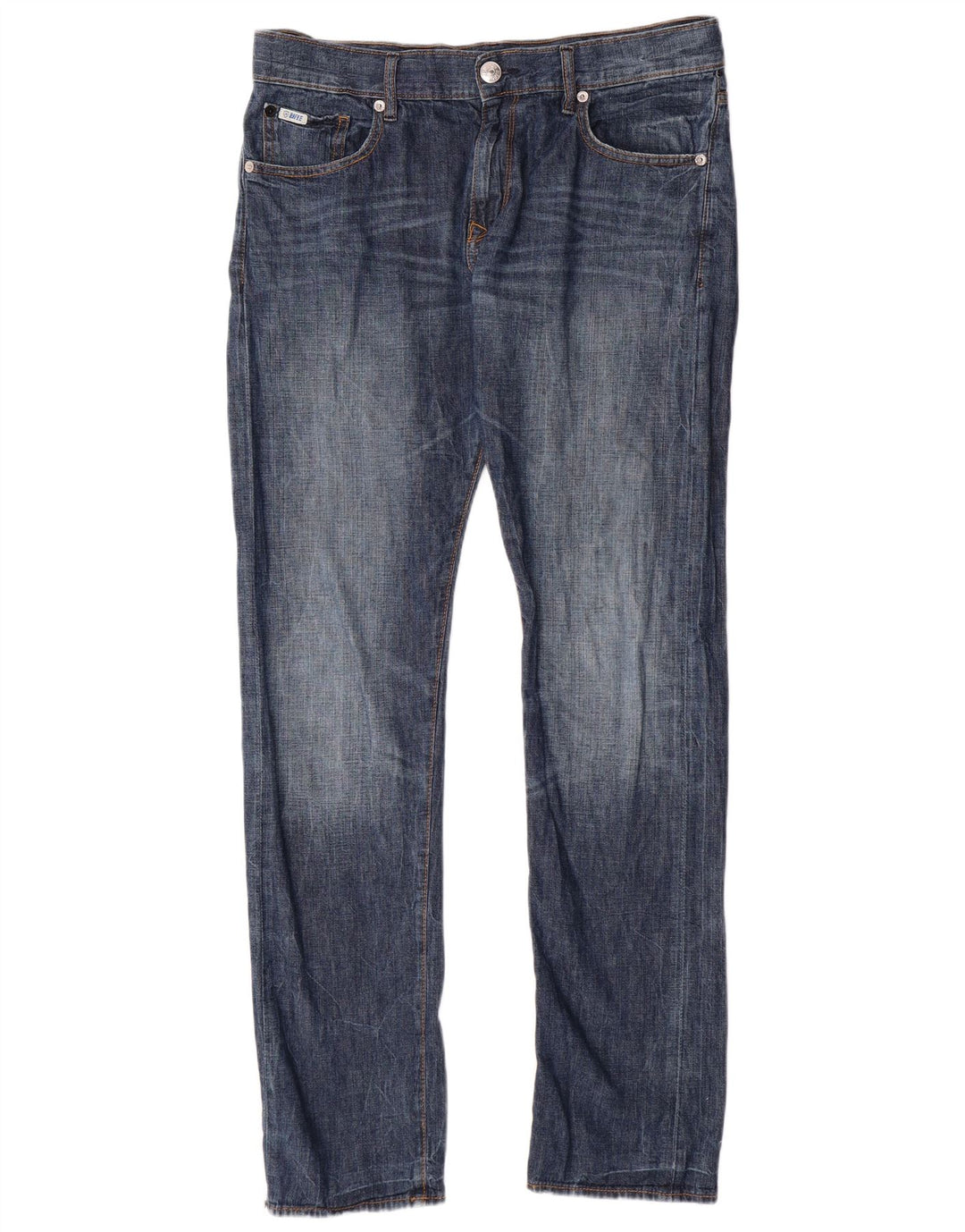 RIFLE Herren Straight Jeans W32 L33 Blaue Baumwolle