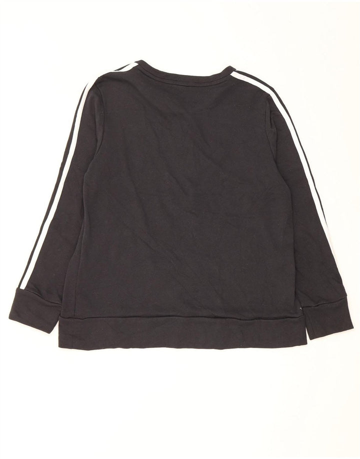 Adidas Damen Climalite Sweatshirt Pullover UK 16/18 Large Schwarz Polyester