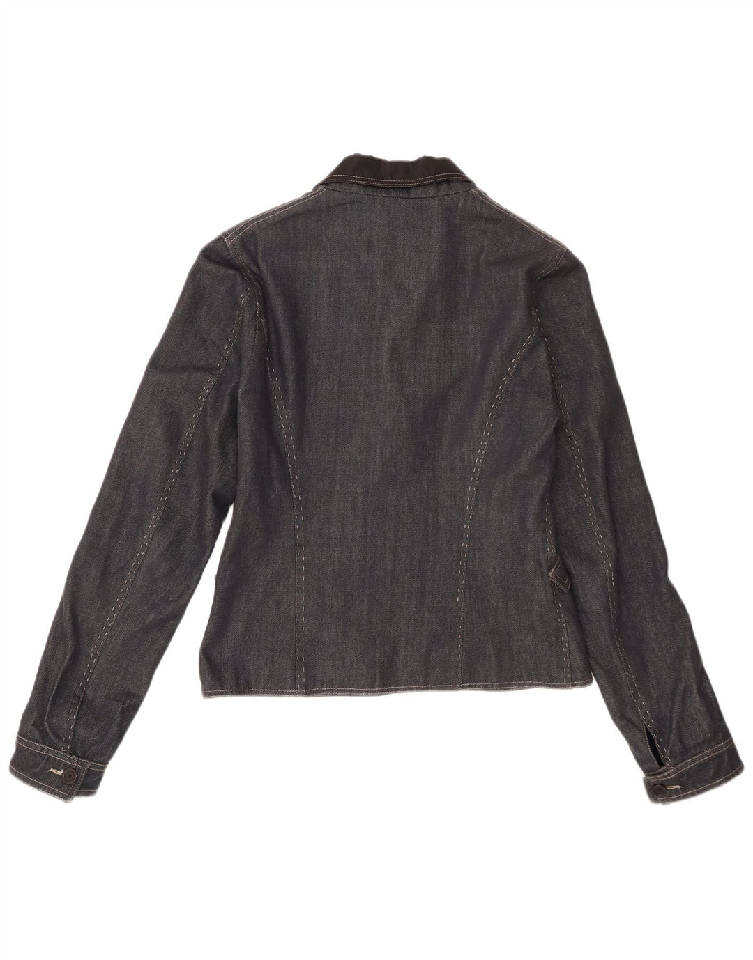 Ferre Damen-Jeansblazer mit 1 Knopf, IT 46, große marineblaue Baumwolle