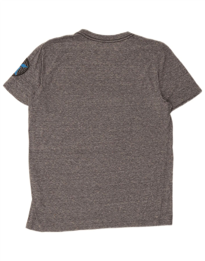 Hurley Premium Fit Grafik-T-Shirt-Oberteil für Herren aus mittelgrau meliertem Polyester
