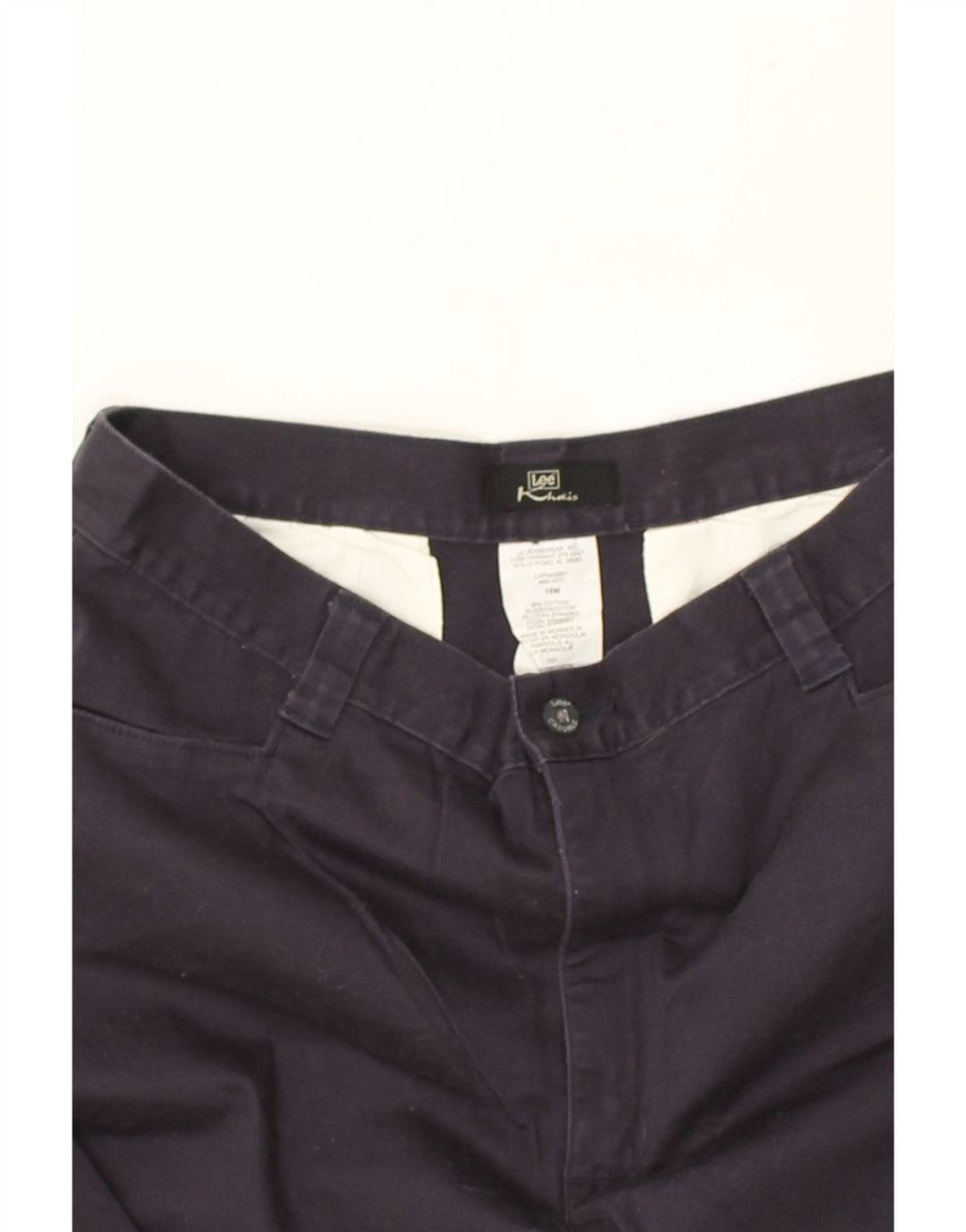 LEE Womens Straight Casual Trousers US 16 2XL W32 L31 Navy Blue Cotton | Vintage Lee | Thrift | Second-Hand Lee | Used Clothing | Messina Hembry 
