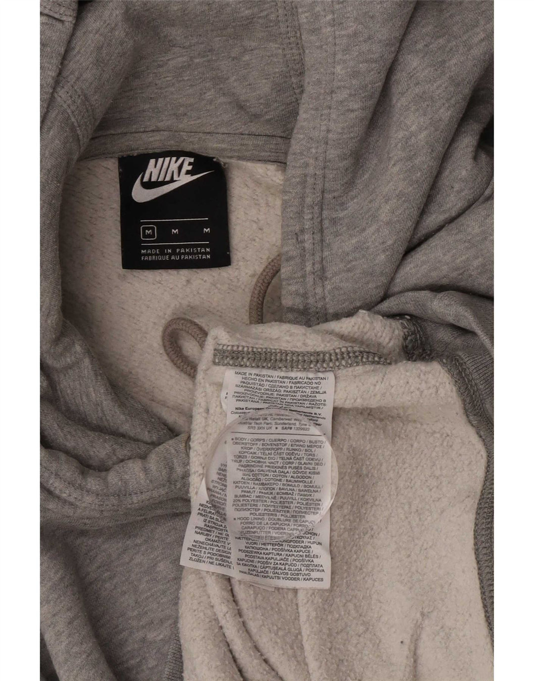 Nike Herren Kapuzenpullover aus mittelgrauer Baumwolle