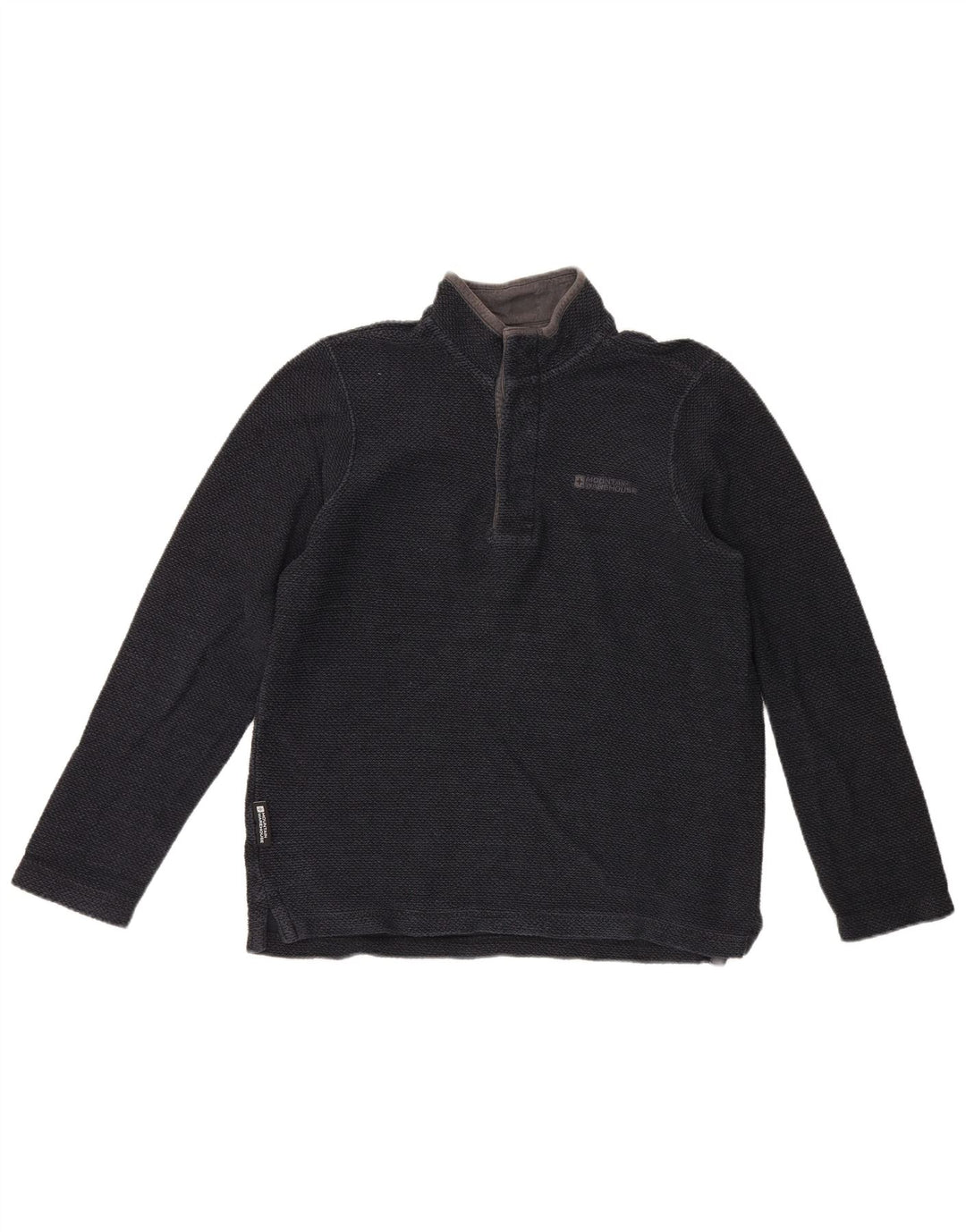 Mountain Warehouse Herren-Sweatshirt mit Knopfkragen, Größe S, Marineblau