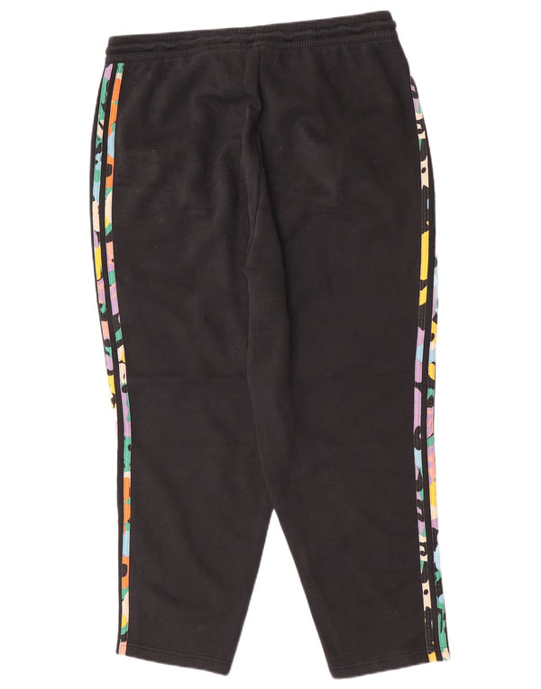 Adidas Damen Crop Trainingshose UK 20/22 XL Schwarz Camouflage Baumwolle