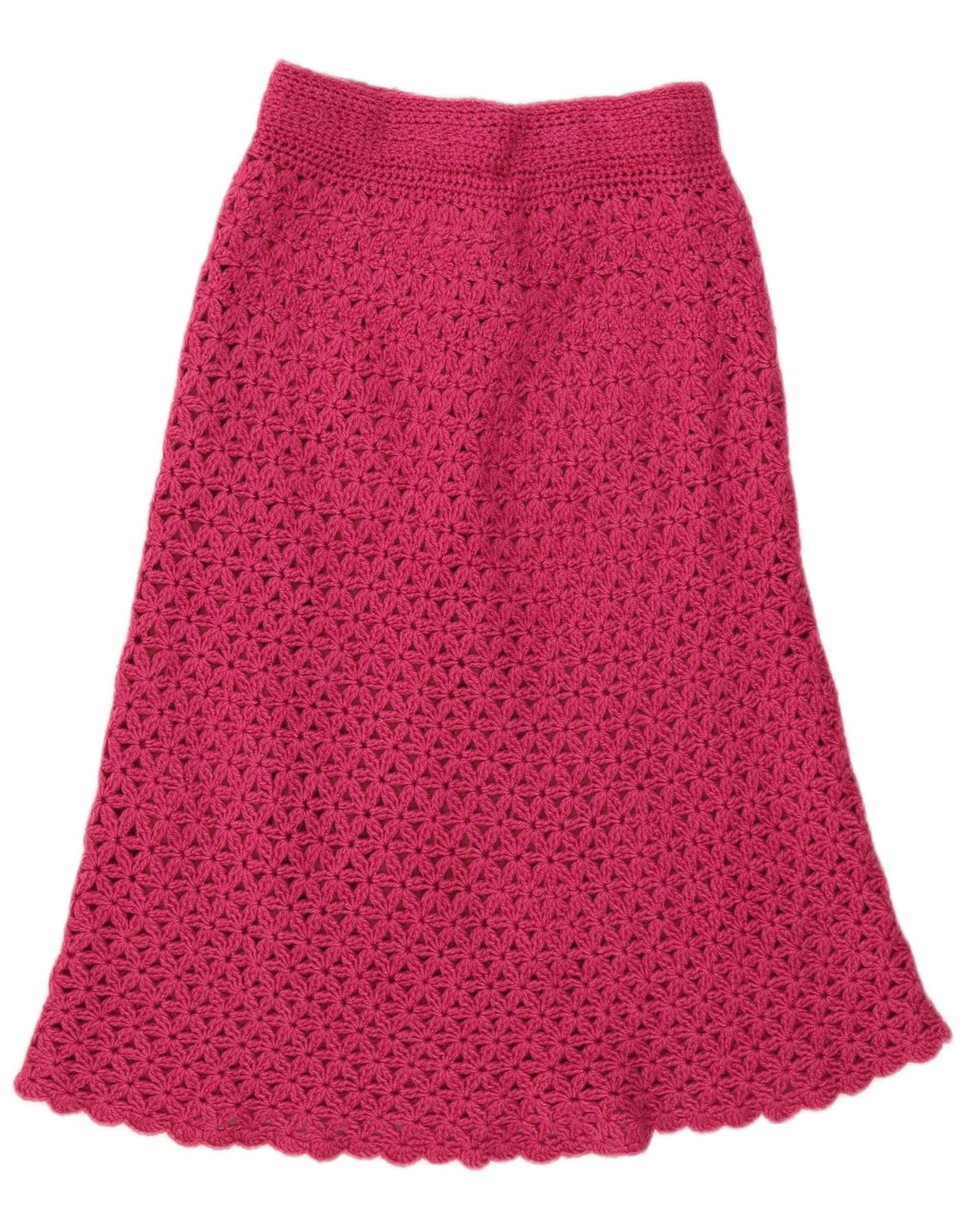 Vintage Damen Strick-A-Linien-Rock W28 Mittelrosa