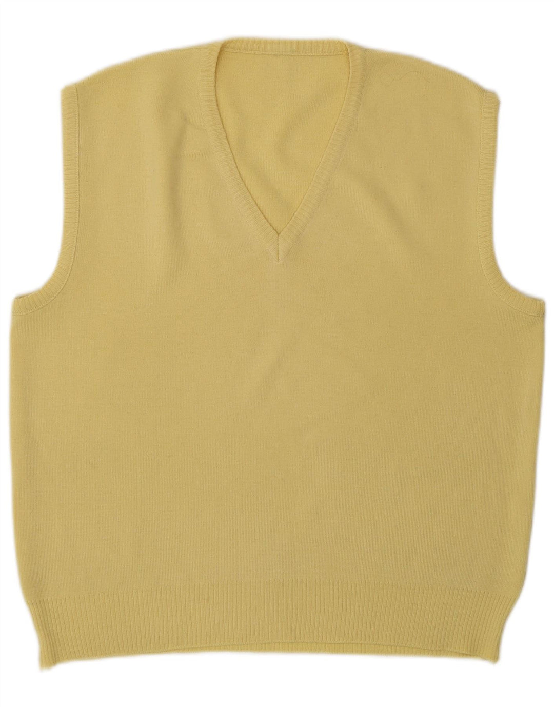 Vintage Herren Weste Tank Top Mittelgelb