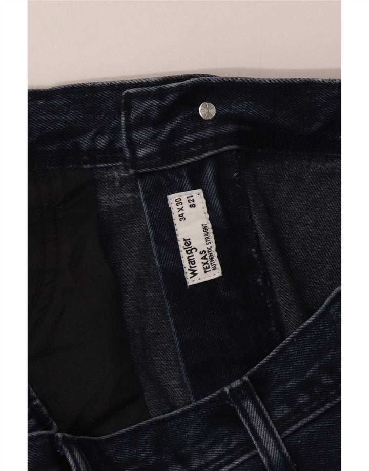 Wrangler Herren Texas Straight Jeans W34 L30 Marineblau