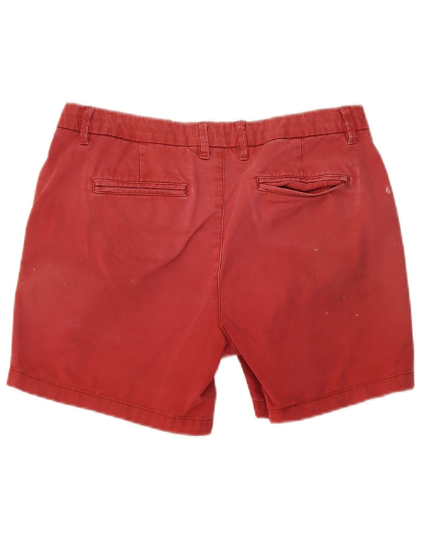 Fat Face Damen Chinoshorts UK 10 Small W32 Rote Baumwolle