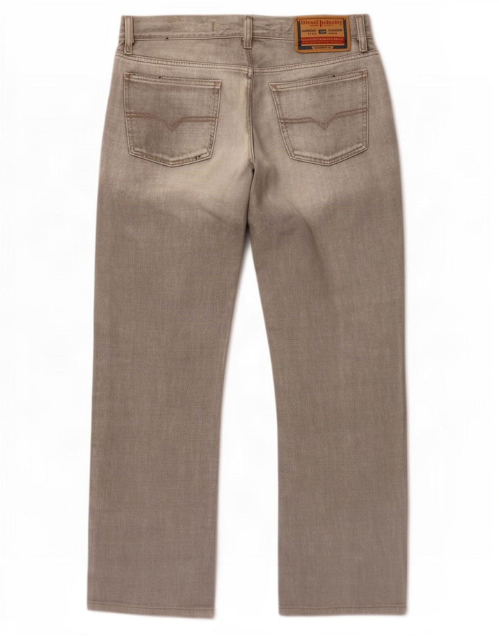 Diesel Herren Bootcut Jeans W36 L30 Graue Baumwolle