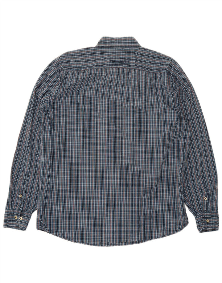 Camel Active Herrenhemd, groß, marineblau, Gingham-Baumwolle