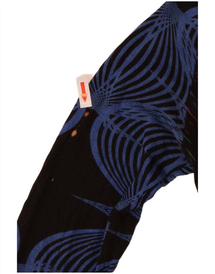 Desigual Womens Graphic Top Langarm UK 10 Small Mehrfarbige Viskose