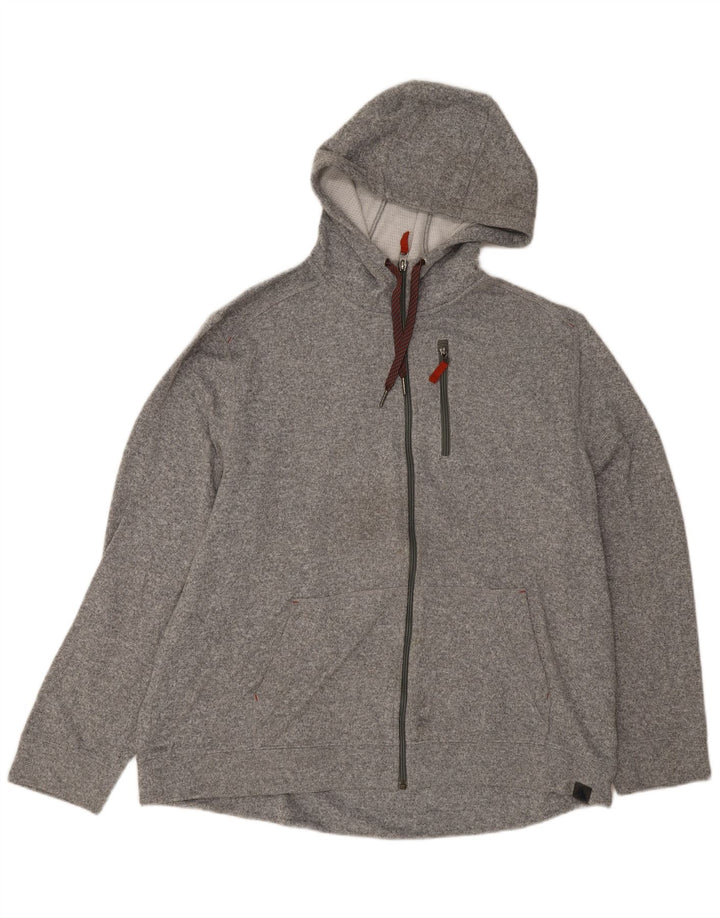 L.L.Bean Herren-Kapuzenpullover mit Reißverschluss, XL, grau, Polyester