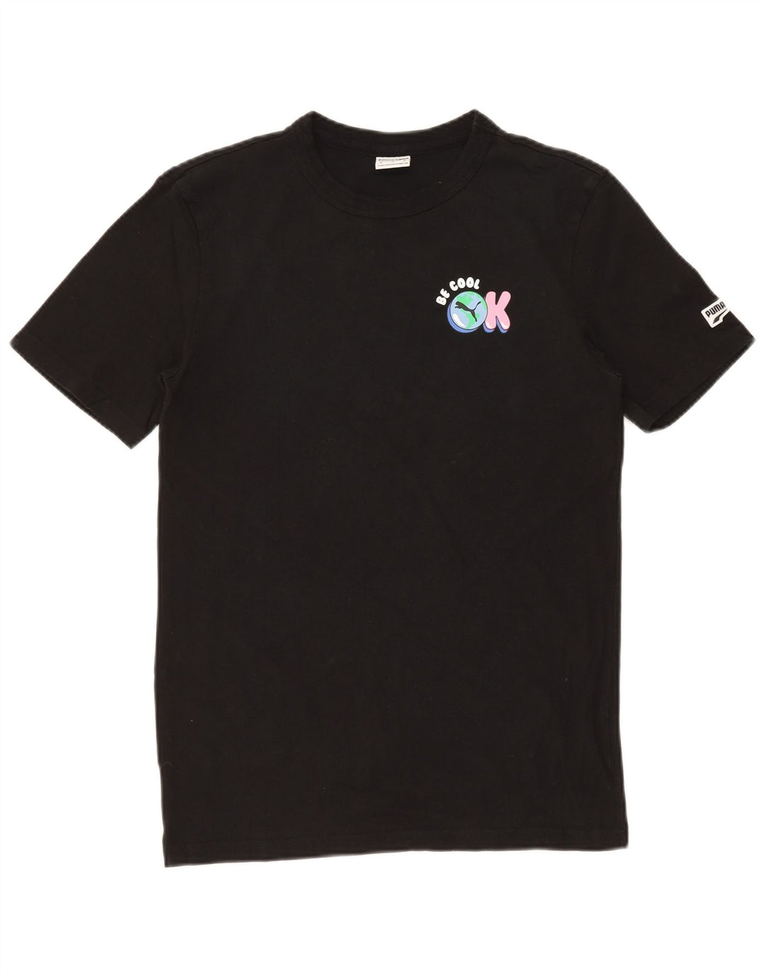 PUMA Herren Grafik T-Shirt Top XS Schwarz Baumwolle