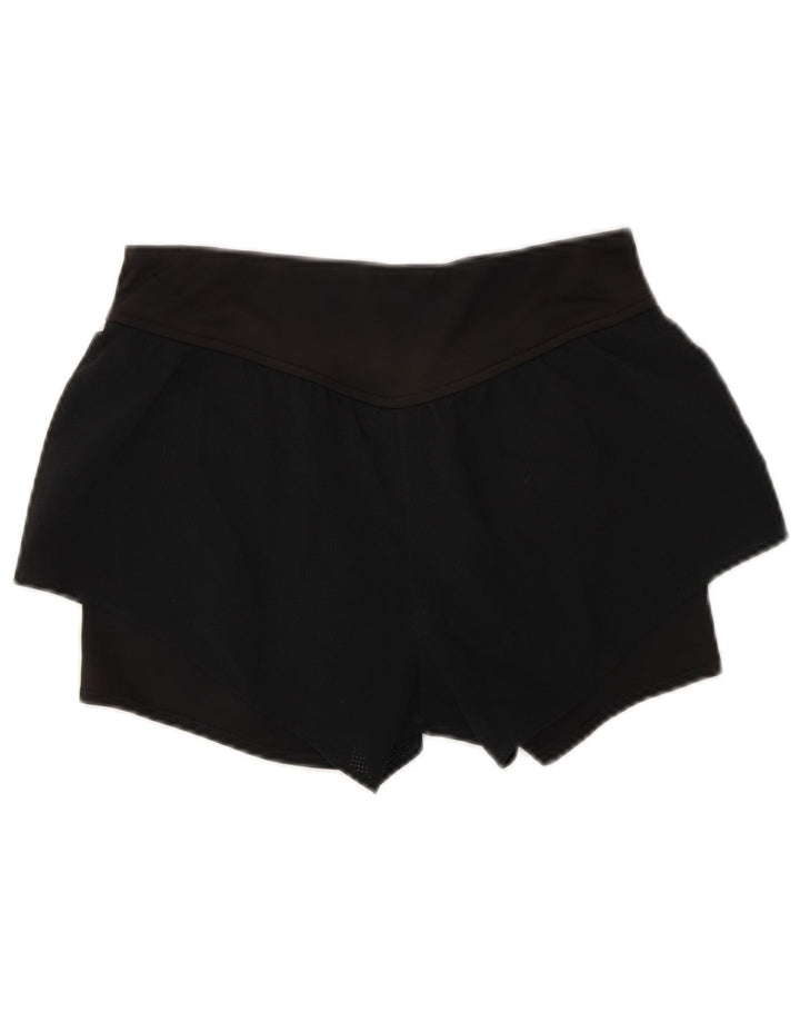 Reebok Damen Speedwick Sport Shorts UK 8/10 Small Schwarz Polyester