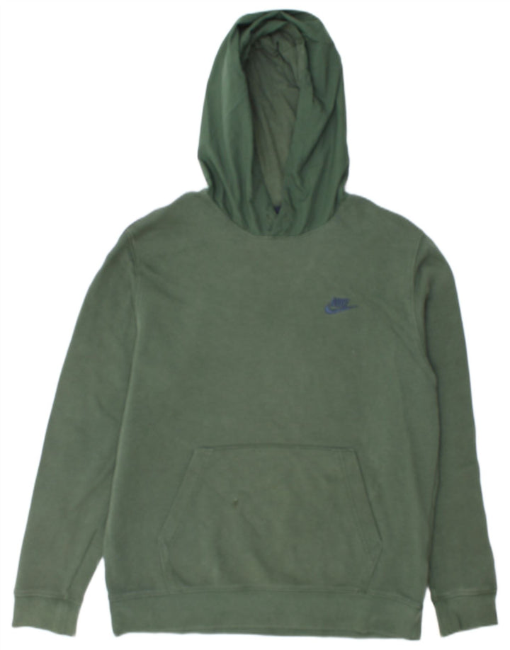 Nike Herren-Kapuzenpullover mit Grafik, mittelgrüne Baumwolle