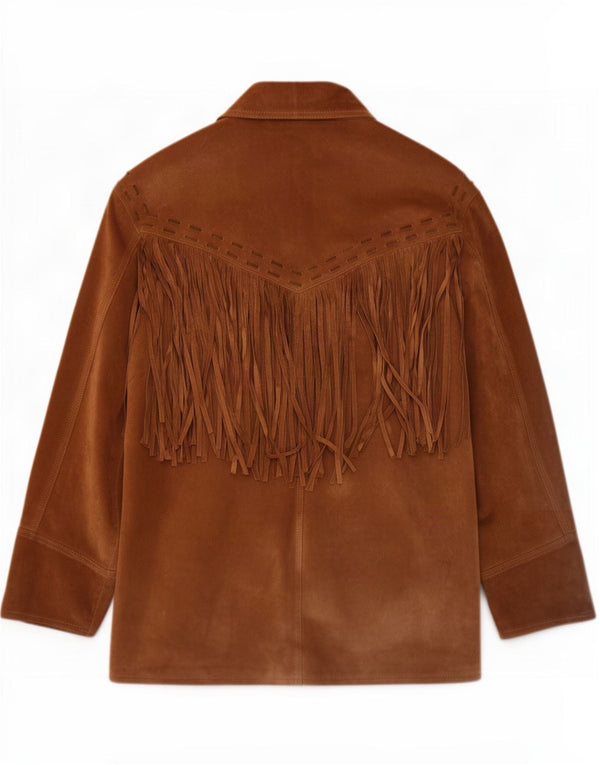 Vintage Mens Suede Jacket UK 38 Medium Brown