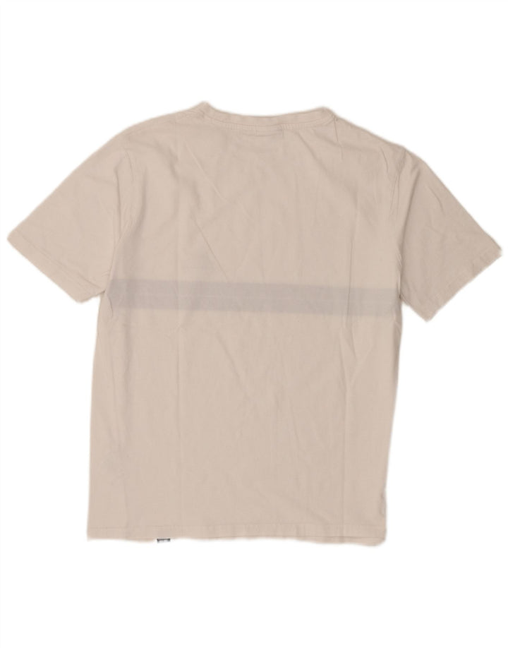 Ellesse Herren T-Shirt Top Small Weiß Colourblock Baumwolle