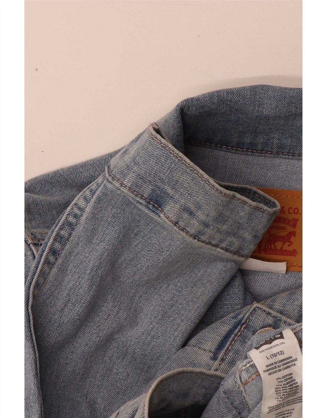 Levi's Jeansjacke für Mädchen, 10–11 Jahre, groß, blaue Baumwolle