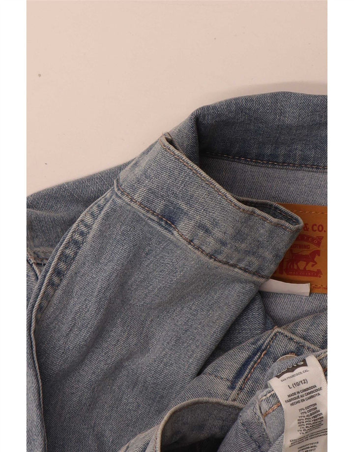 Levi's Jeansjacke für Mädchen, 10–11 Jahre, groß, blaue Baumwolle