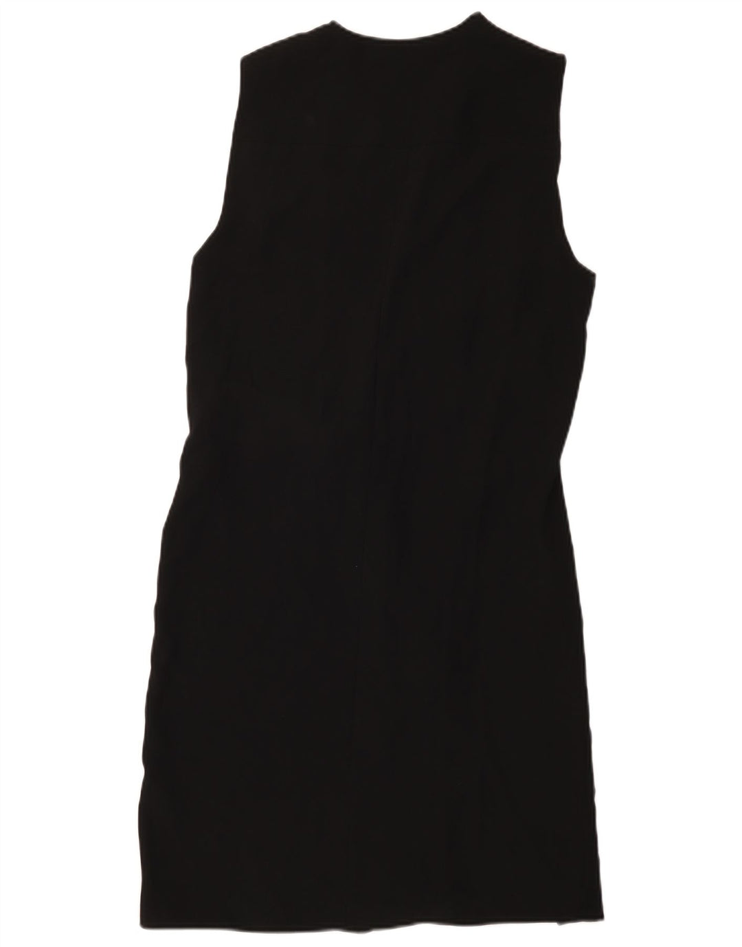 Zara Damen Ärmelloses Wickelkleid UK 14 Medium Schwarz