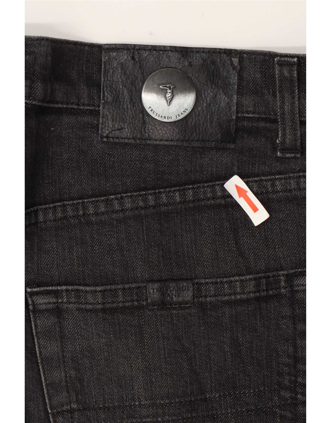 Trussardi Herren Straight Jeans W34 L33 Graue Baumwolle