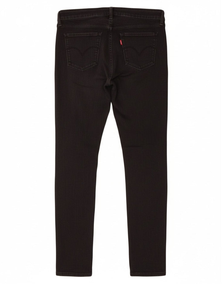 LEVI'S Womens 711 Distressed Skinny Jeans W30 L29 Black