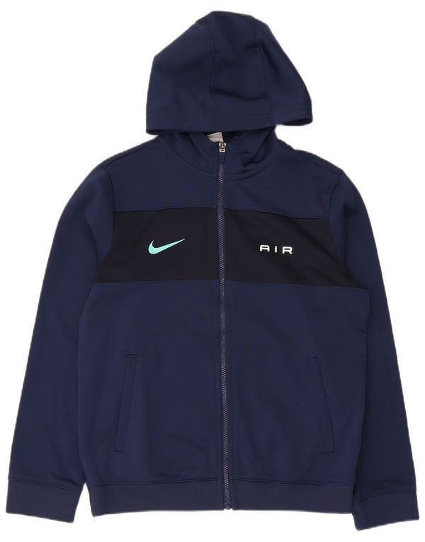 Nike Dri Fit Zip Hoodie-Pullover für Jungen, 13–14 Jahre, XL, Marineblau, Farbblock