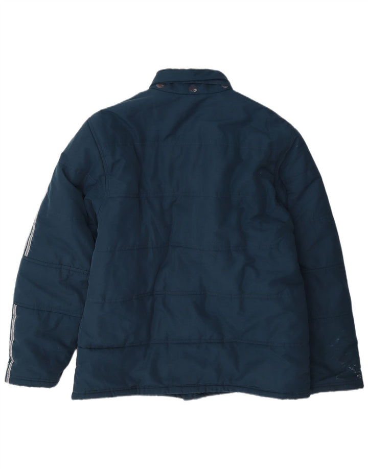 Adidas Herren Wattierte Jacke UK 38 Medium Marineblau Polyester