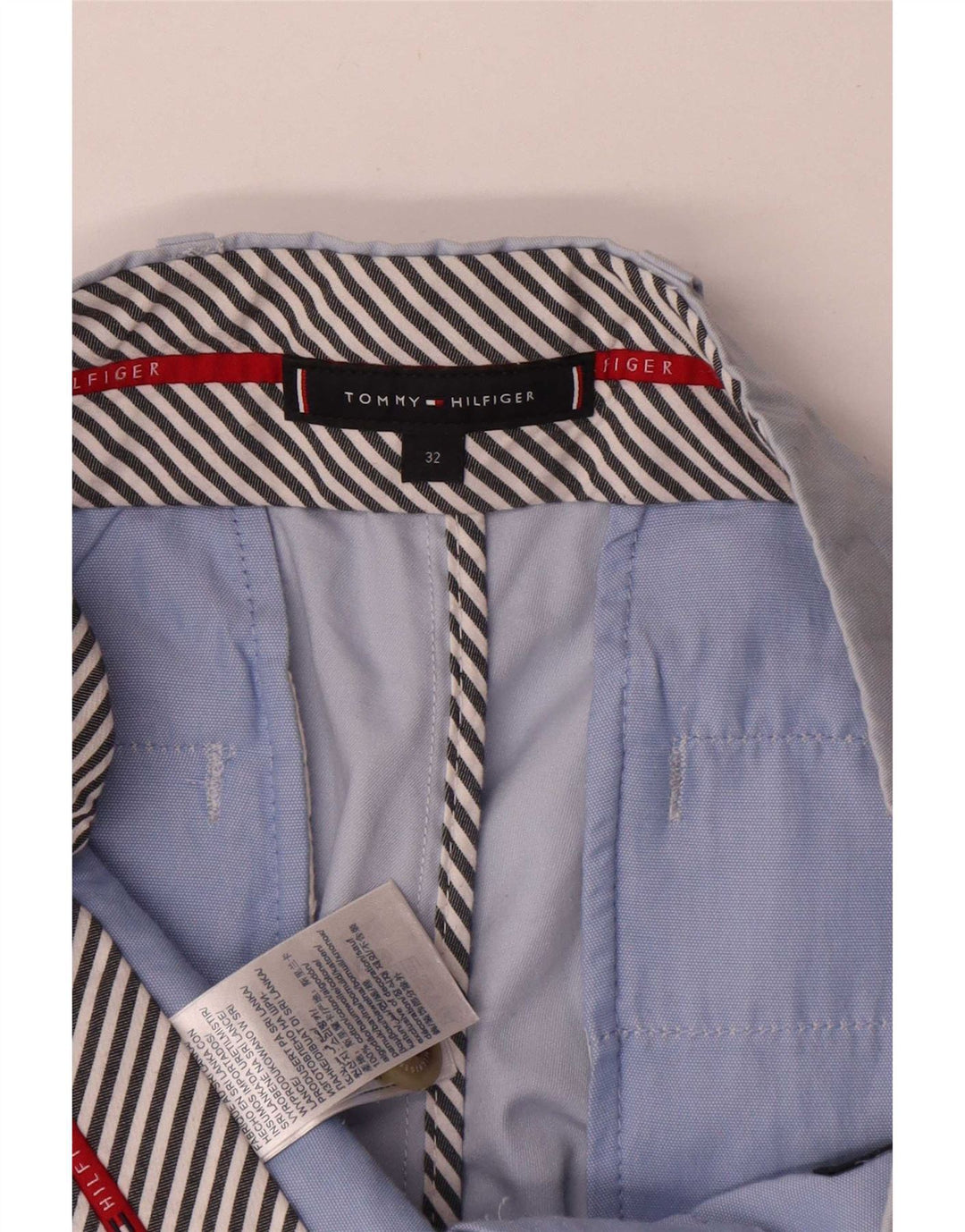 Tommy Hilfiger Herren Chinoshorts W32 mittelblaue Baumwolle