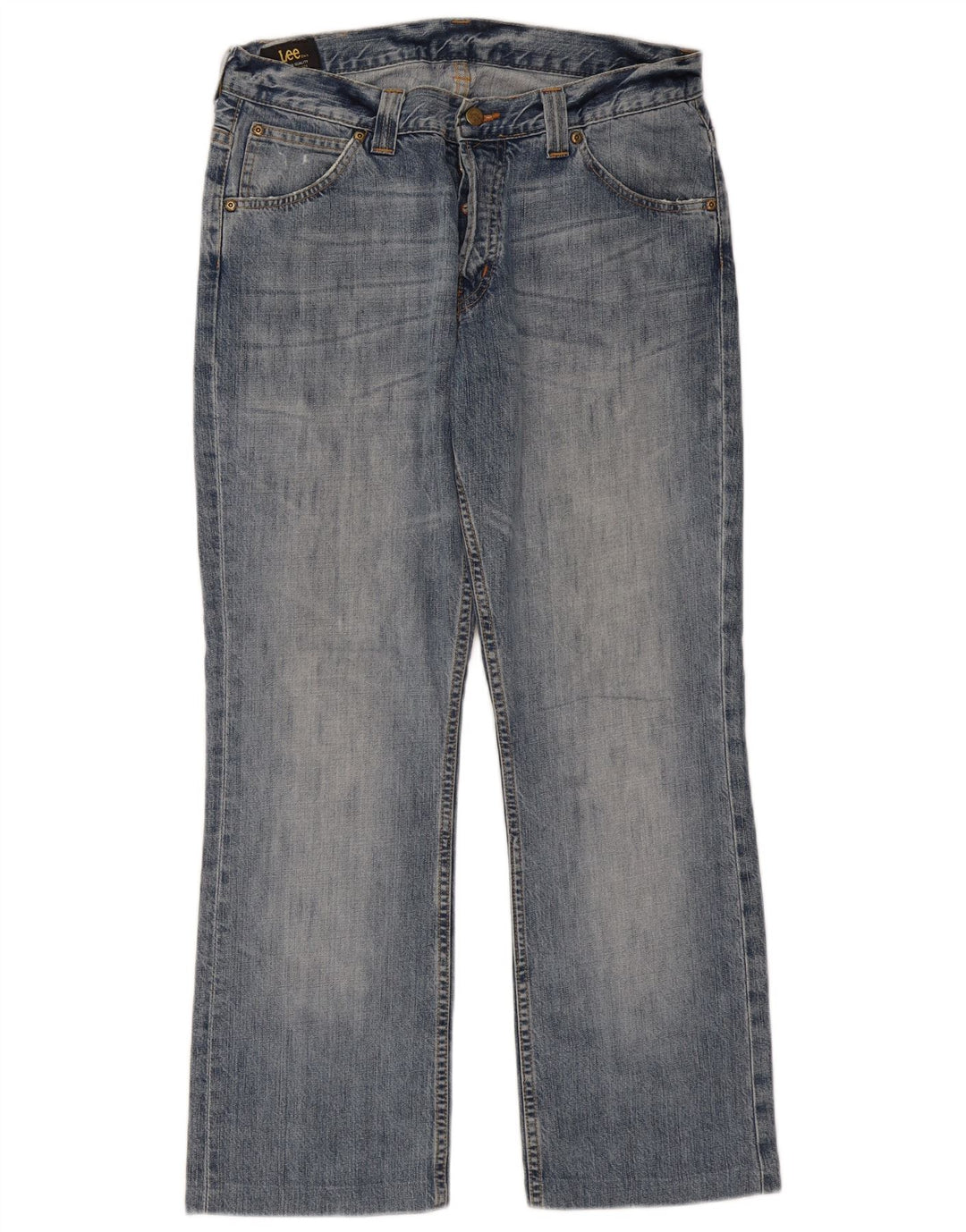 Lee Herren Roscoe Bootcut Jeans W32 L29 Blaue Baumwolle