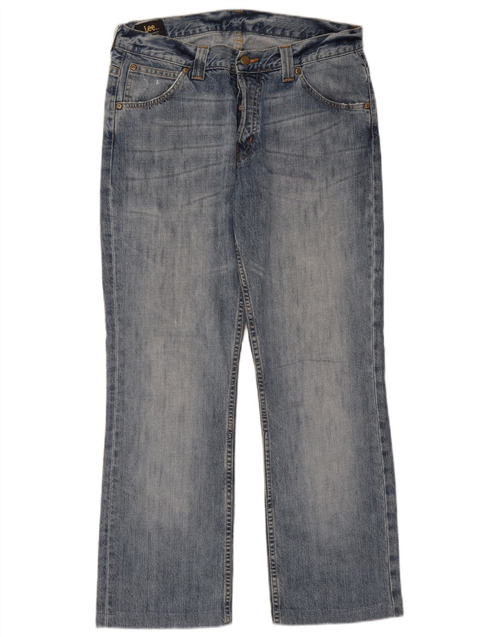 Lee Herren Roscoe Bootcut Jeans W32 L29 Blaue Baumwolle