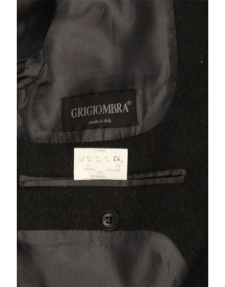 GRIGIOMBRA Womens Overcoat UK 20 2XL  Black Cashmere Vintage Grigiombra and Second-Hand Grigiombra from Messina Hembry 