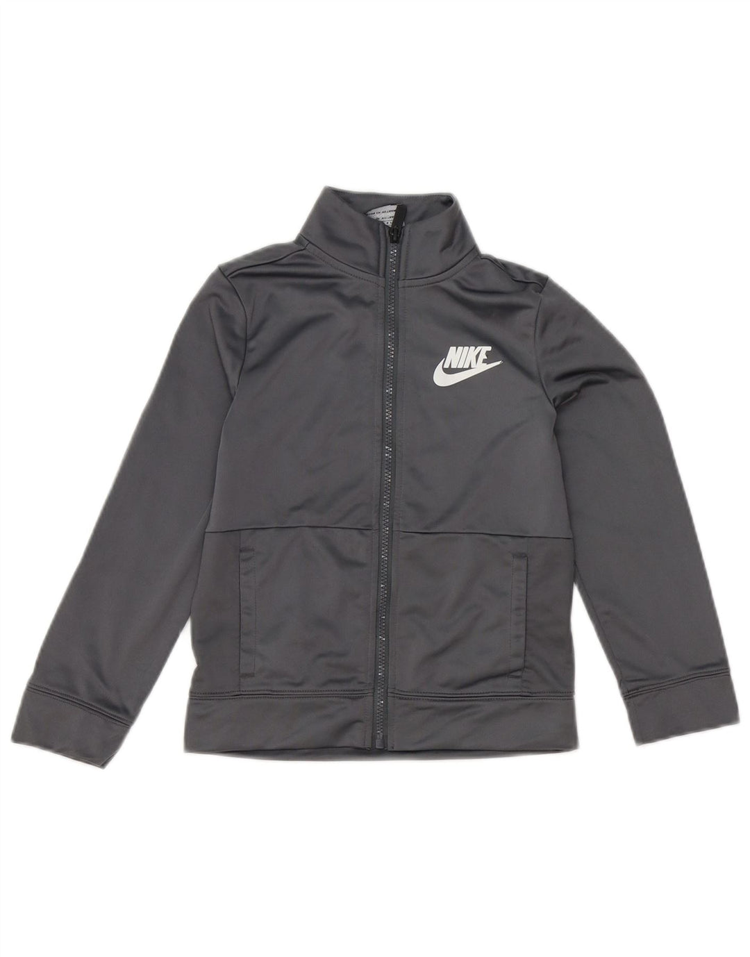 Nike Jungen-Trainingsanzug-Top-Jacke, 6–7 Jahre, groß, graues Polyester