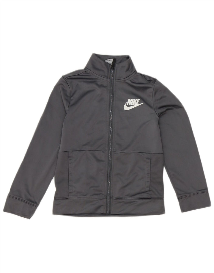 Nike Jungen-Trainingsanzug-Top-Jacke, 6–7 Jahre, groß, graues Polyester