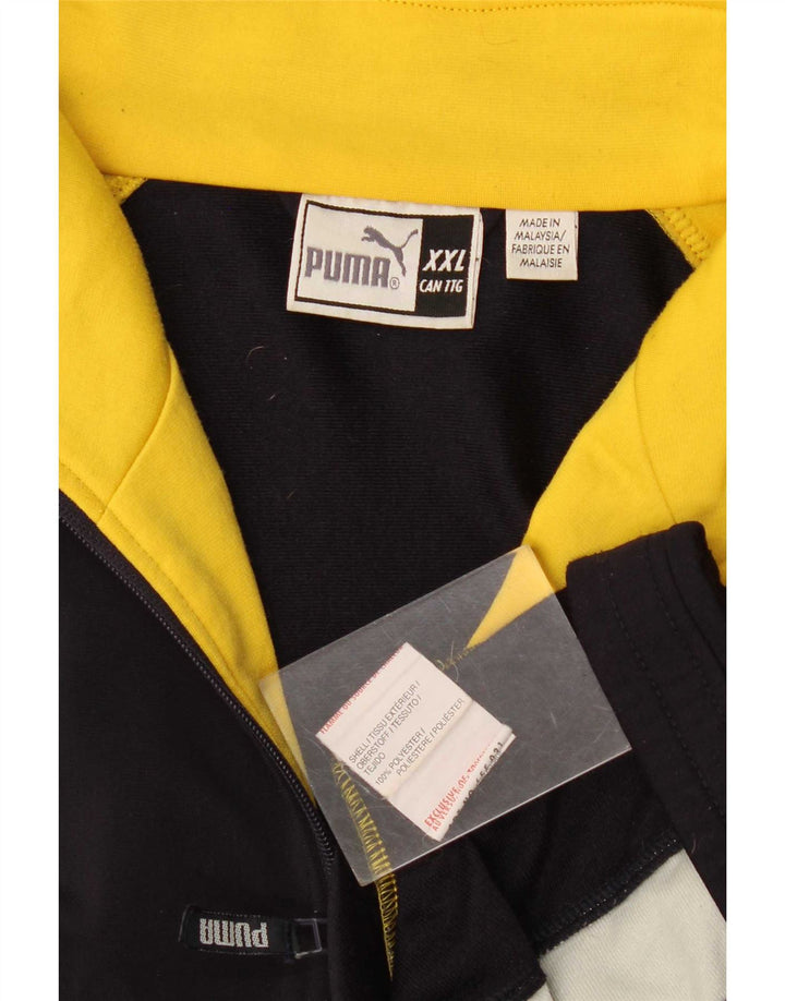 Puma Herren-Trainingsanzugoberteil, Jacke, 2XL, Marineblau, Farbblock-Polyester