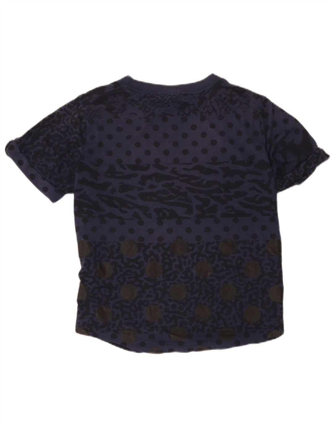 Nike Damen-T-Shirt mit abstraktem Muster, Gr. 14, mittleres Marineblau