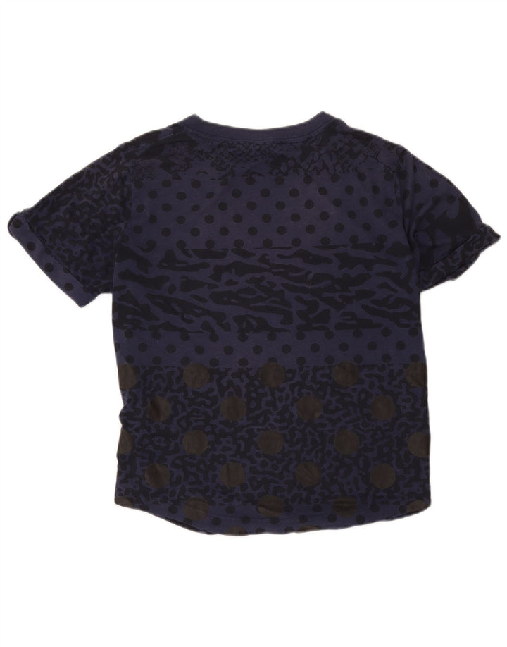 Nike Damen-T-Shirt mit abstraktem Muster, Gr. 14, mittleres Marineblau