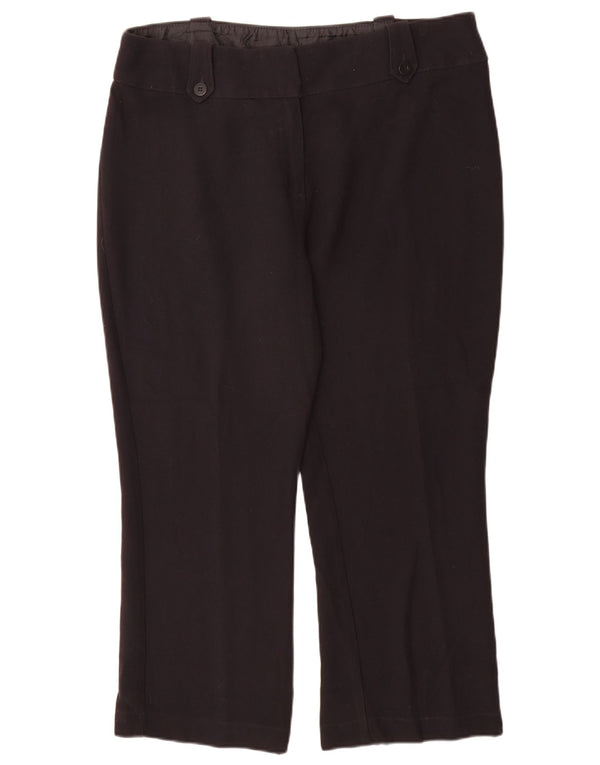 Marks & Spencer Damen Gerade Freizeithose UK 18 XL W38 L27 Schwarz