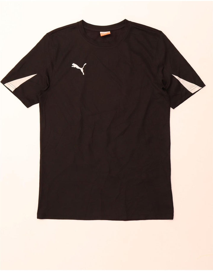 PUMA Mens Dri Fit T-Shirt Top Medium Black Colourblock Polyester