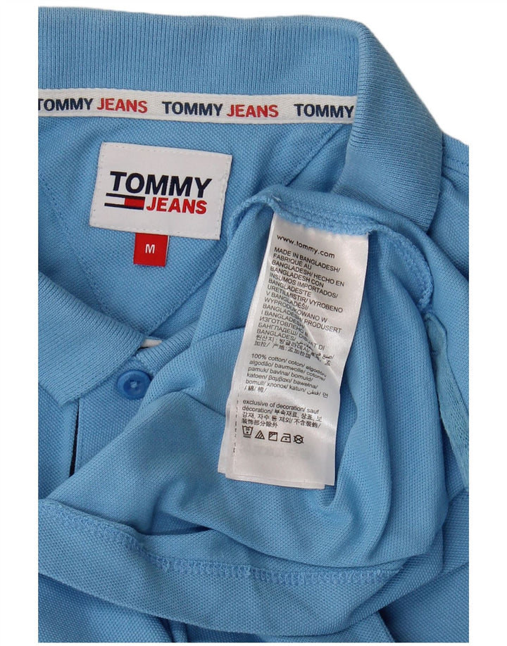 Tommy Hilfiger Herren-Poloshirt aus mittelblauer Baumwolle