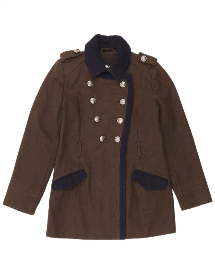 Buffalo Damen David Bitton Zweireihiger Mantel UK 12 Medium Khaki