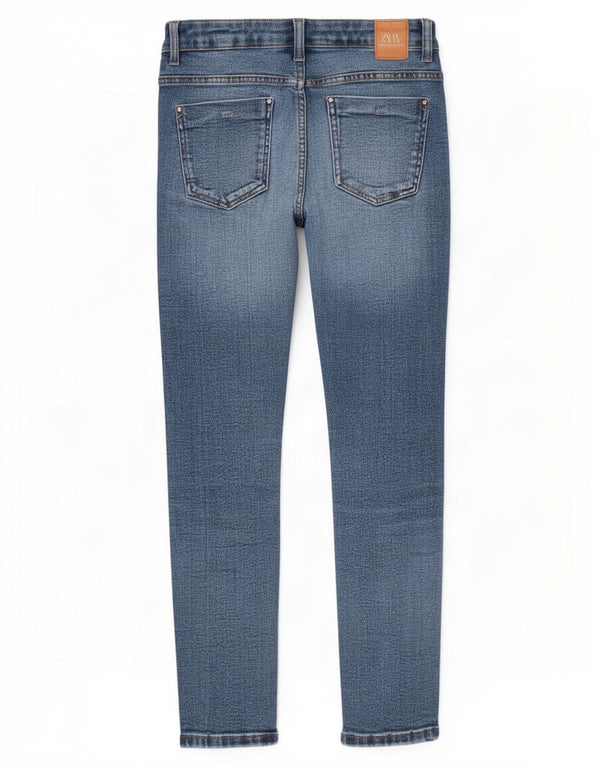 Zara Damen Skinny Jeans EU 38 Small W28 L27 Blaue Baumwolle