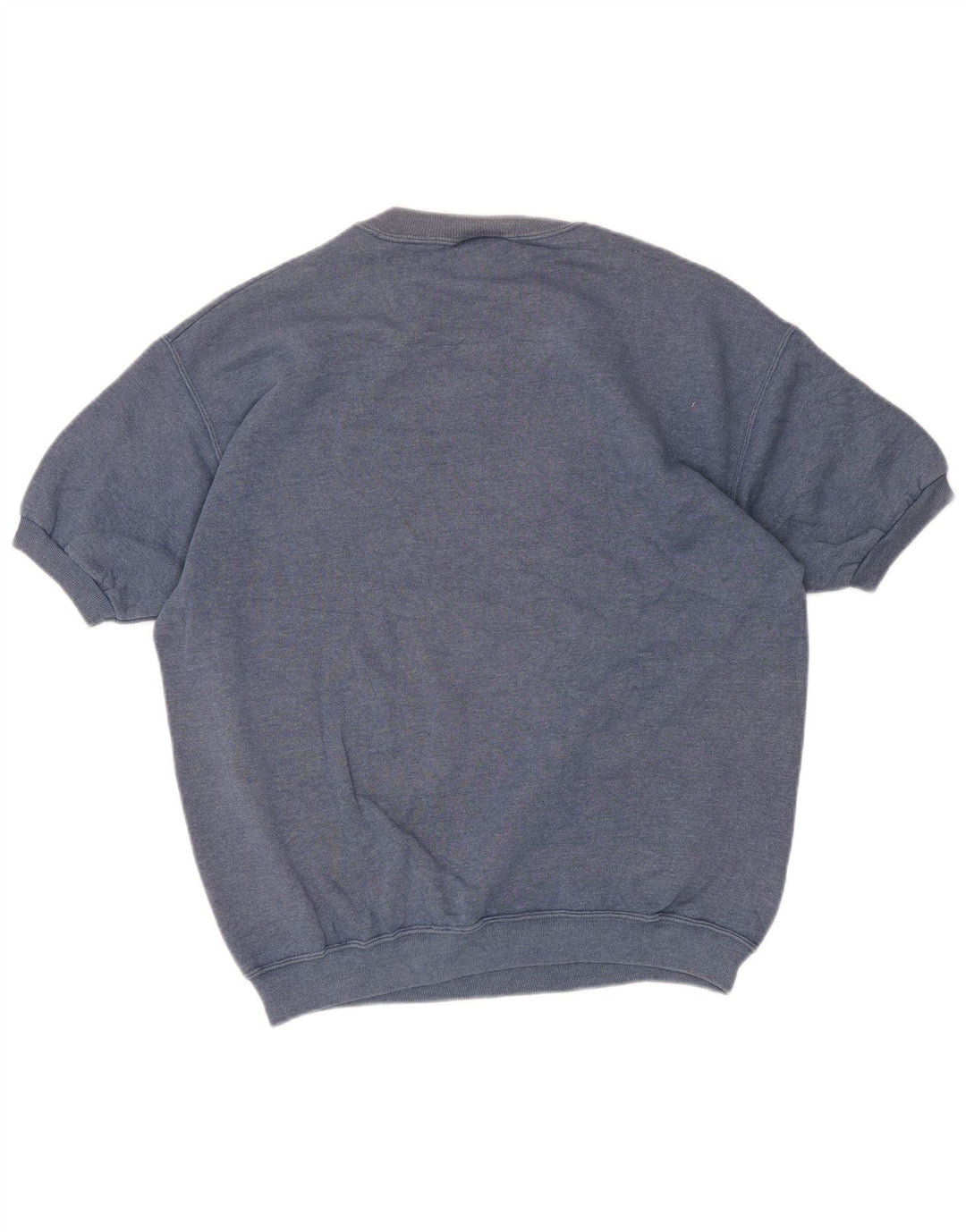 Lee Herren-Kurzarm-Sweatshirt-Pullover, groß, blaue Baumwolle