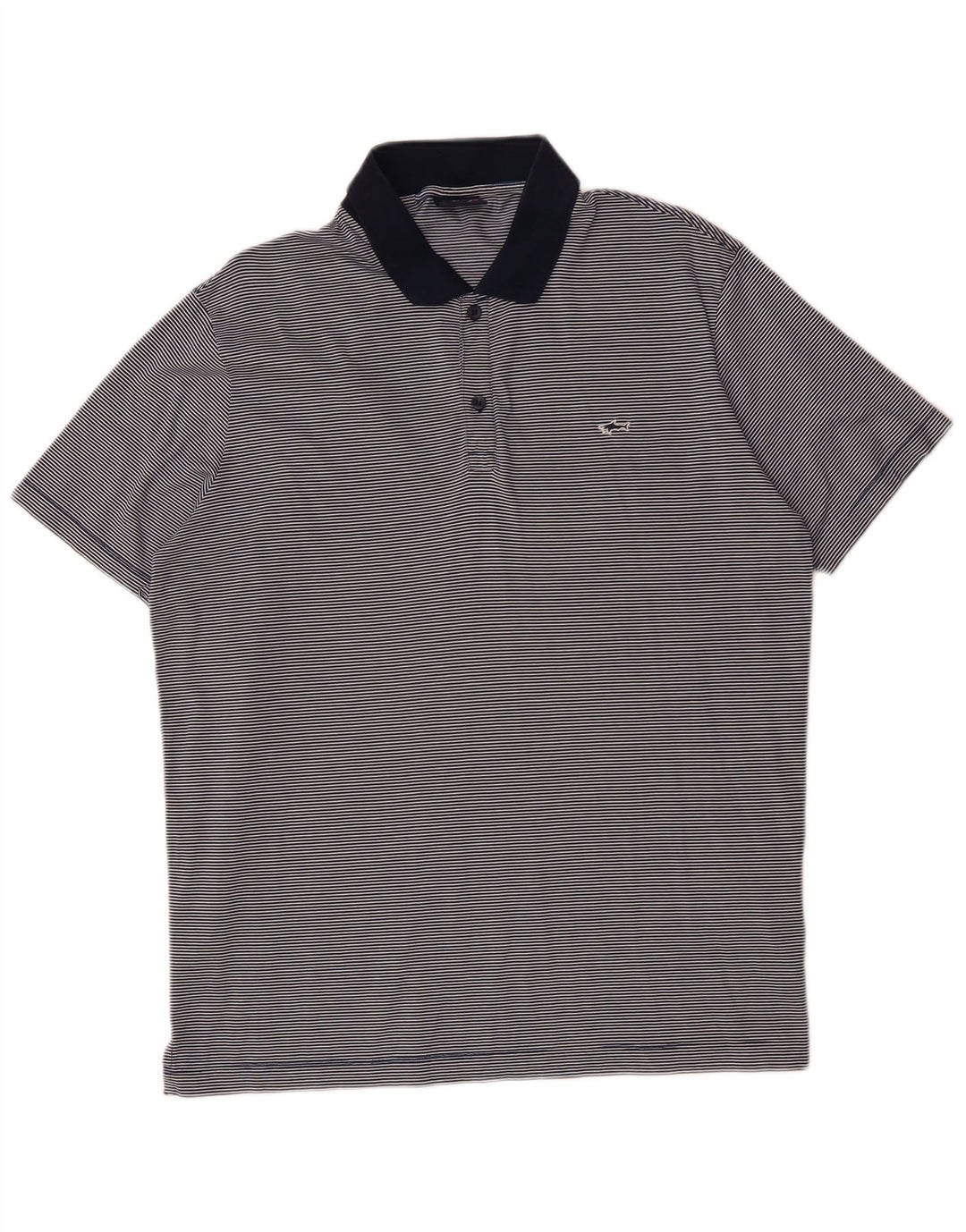 PAUL & SHARK Herren-Poloshirt, groß, marineblau, Nadelstreifen-Baumwolle