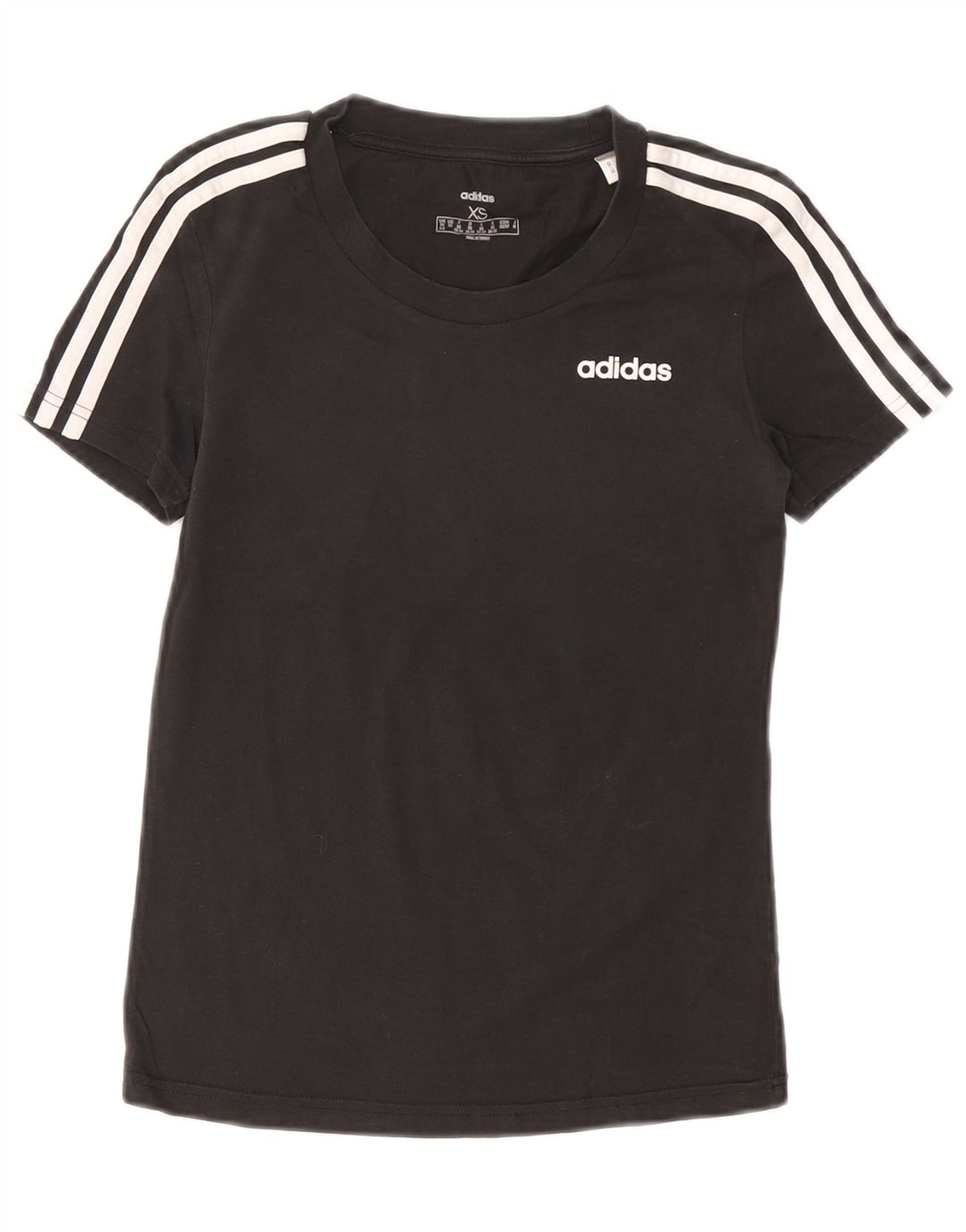 Adidas Damen T-Shirt Top UK 4/6 XS Schwarz